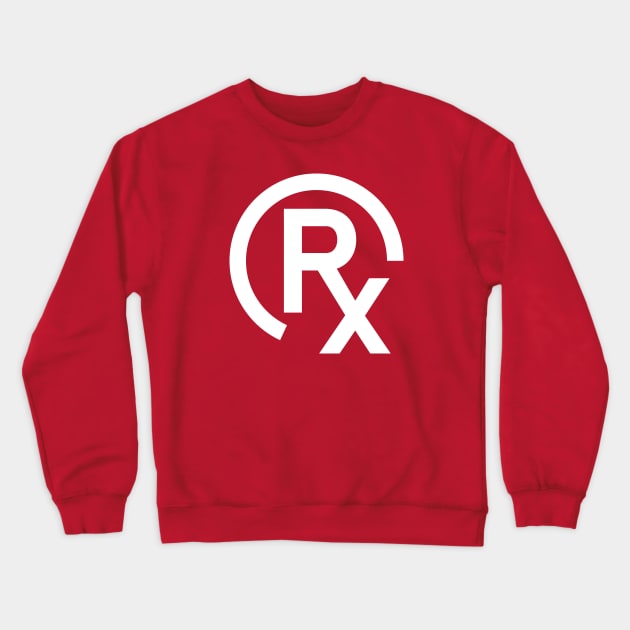 Rx Prescription Drugs - White Graphic Crewneck Sweatshirt by RxBlockhead